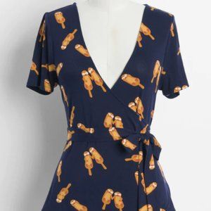 The Surplice Is Right Faux-Wrap Top